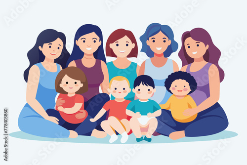 happy family vector illustration