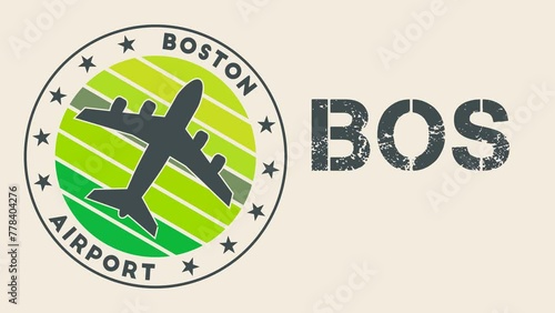 Boston International Airport intro video. Boston airport information animation. Cool 4k video. photo