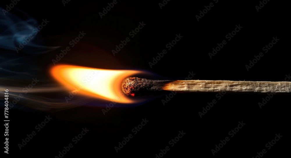Burning Match Series: From Ignition to Extinguished. Set of Lit Matches with Flames and Burnt Out Sticks Burning Match Series: From Ignition to Extinguished. Set of Lit Matches with Flames and Burnt Out Sticks