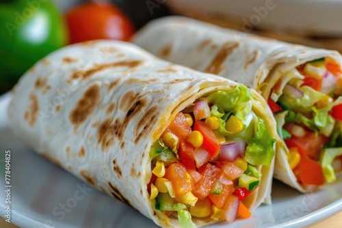 Burrito Delight: American Style TexMex Food Wrapped in Tortilla with Frisco Flair photo