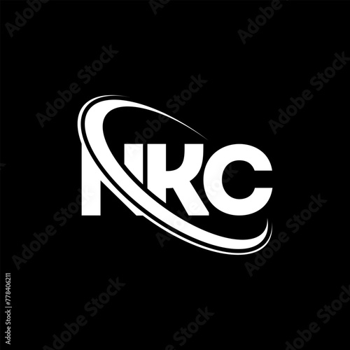 NKC logo. NKC letter. NKC letter logo design. Initials NKC logo linked with circle and uppercase monogram logo. NKC typography for technology, business and real estate brand. photo