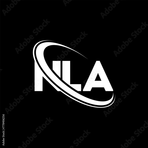 NLA logo. NLA letter. NLA letter logo design. Initials NLA logo linked with circle and uppercase monogram logo. NLA typography for technology, business and real estate brand. photo