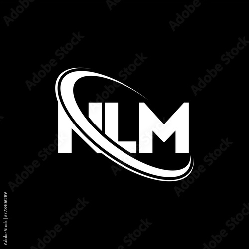 NLM logo. NLM letter. NLM letter logo design. Initials NLM logo linked with circle and uppercase monogram logo. NLM typography for technology, business and real estate brand. photo