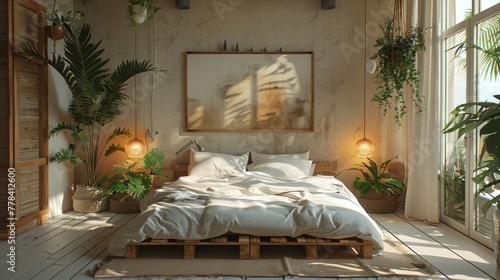 Bed in Bedroom Next to Window