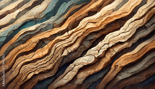 Abstract wooden waves texture in multiple shades, ideal for background and artistic designs.