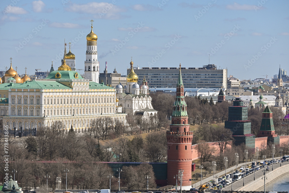 The Moscow Kremlin in the spring.