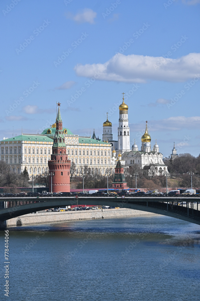 The Moscow Kremlin in the spring.