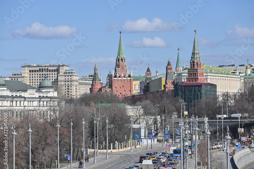 The Moscow Kremlin in the spring.