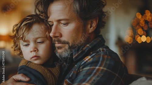 Man Holding Small Child
