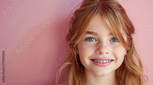 Young Girl With Blue Eyes and Blonde Hair