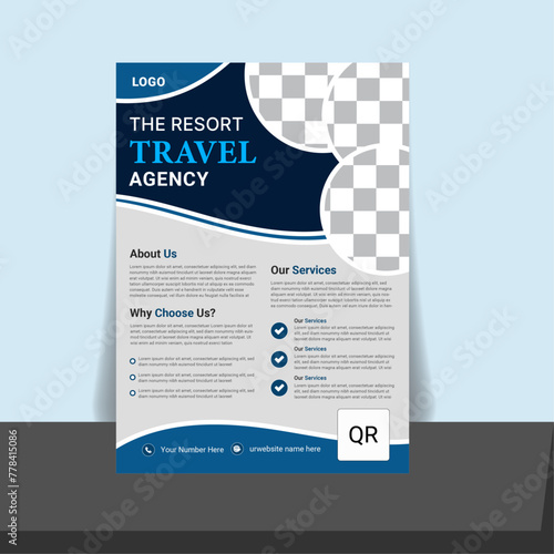 flyer template design with modern and minimalist style.  Can be adapt to Brochure, Annual Report, Magazine, Poster.