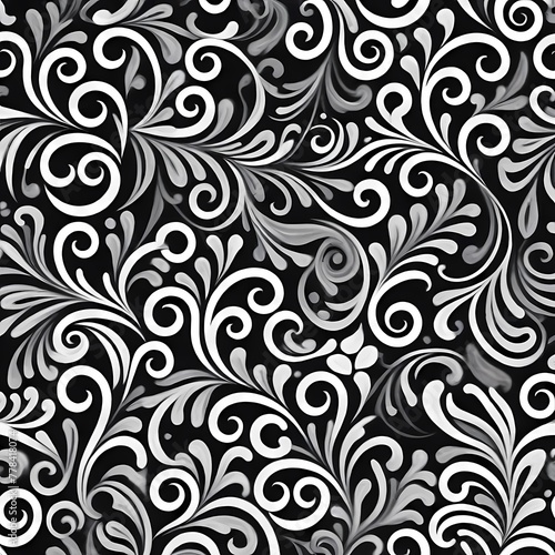 background pattern leaf seamless black illustration vector