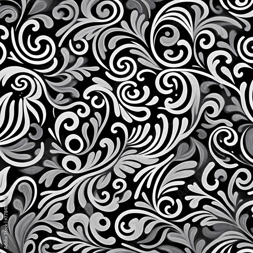 background pattern leaf seamless black illustration vector