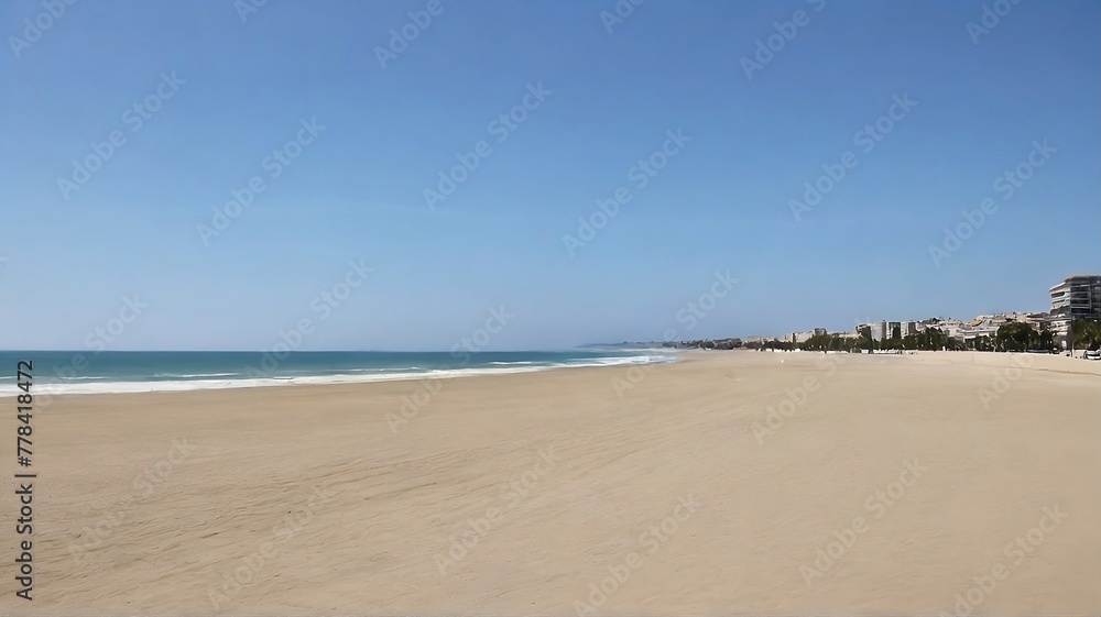 General view of an empty beach