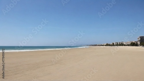General view of an empty beach
