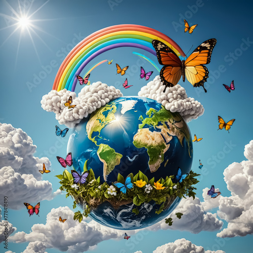 How to Use Earth, Clouds, Rainbow, and Butterfly Illustrations to Increase Website Traffic
