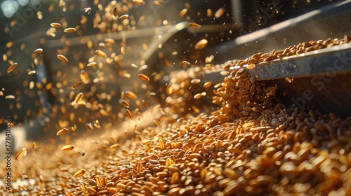 Harvesting Golden Grains of Corn photo