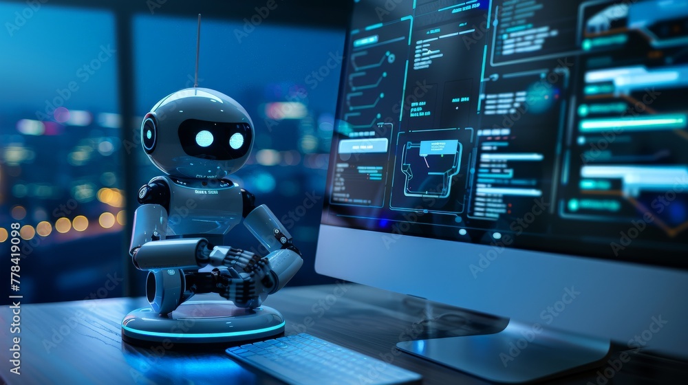 ai chatbots working and chatting with computer ai chatbots working and chatting with computer