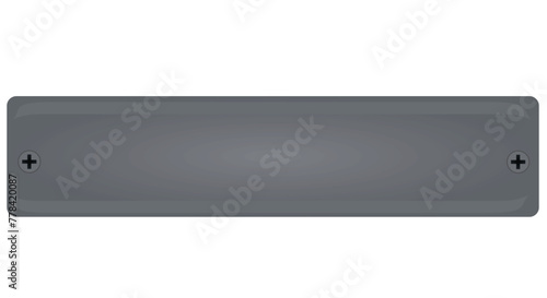 Grey metal plate. vector illustration