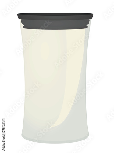 Empty glass container. vector illustration