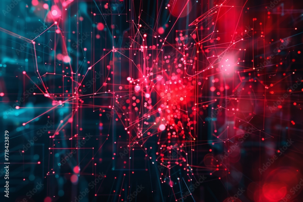 Obraz premium Abstract background showcasing IT technology, illustrating complexity and innovation.