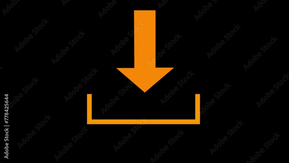 download button animation isolated on white background. download button animation isolated on white background.