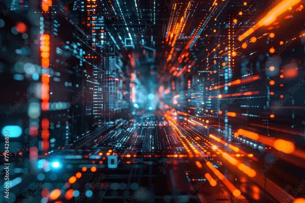 Abstract background showcasing IT technology, illustrating complexity and innovation. Abstract background showcasing IT technology, illustrating complexity and innovation.