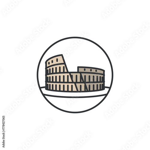 The largest ancient amphitheater, Rome, Italy. A place to host event like gladiatorial games. The new seven wonders in the world.