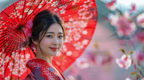 Woman Wearing Flower in Hair