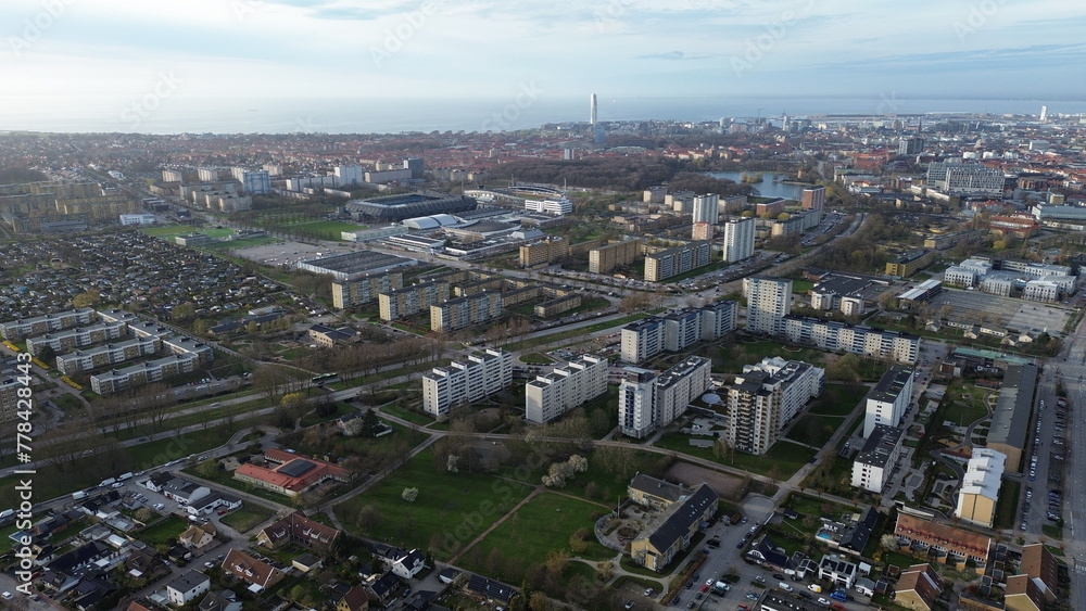 Obraz premium Urban Horizons: Aerial Views of Cityscapes