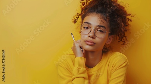 Close-Up of Person in Yellow Sweater