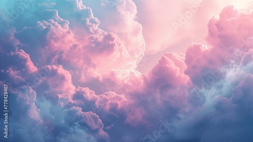 Minimalistic Abstract Pastel Storm Clouds Gathering.