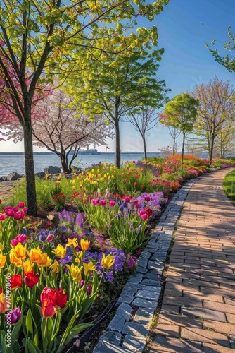 Spring s Splendor Along the Water s Edge  A Lush Floral Promenade Experience