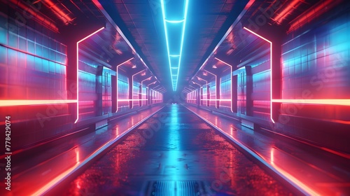 a long corridor with lights © John