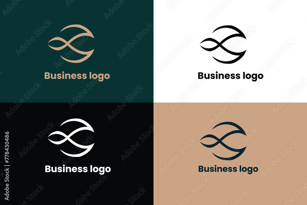 letter y icon, letter yc company logo, letter cy lineart logo, letter y and infinity icon logo, logomark - obrazy, fototapety, plakaty 
