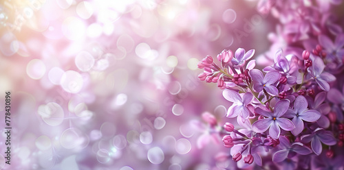 Lilac flowers, violet hues, soft bokeh, spring freshness © Nii_Anna