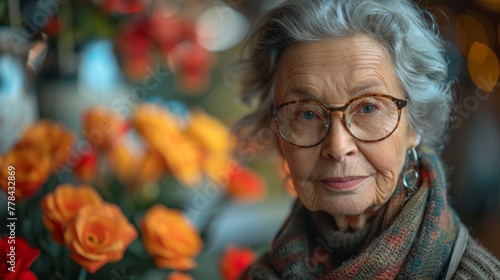 Caregiver Embracing Elderly Woman Generative AI
