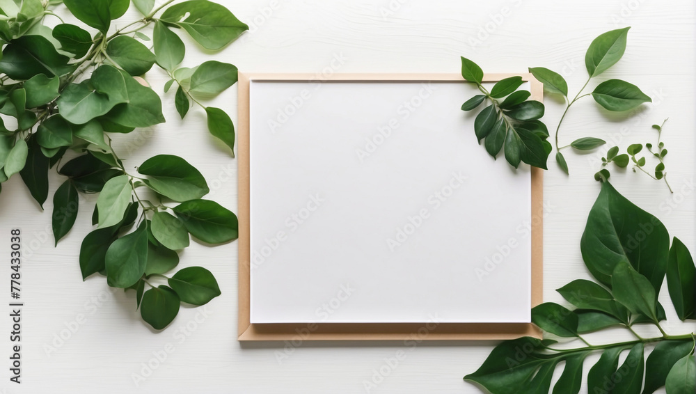 Mockup card birthday wedding background white table Mockup card birthday wedding background white table
