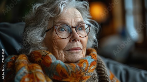 Elderly Woman in a Nursing Home Generative AI