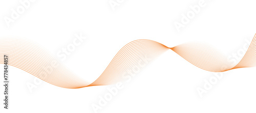 Abstract wave element for design. Digital frequency track equalizer. Stylized line art background. Vector illustration. Wave with lines created using blend tool. Curved wavy line, smooth stripe.
 photo