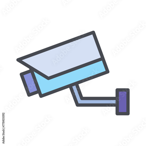 surveillance camera icon design vector template