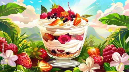 Vibrant Parfait Brimming with Delectable Layers