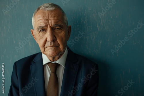 A man in a suit and tie is looking at the camera