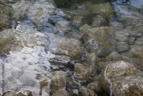 rock and stones in the river