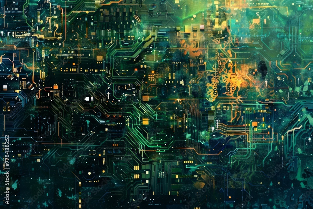 Abstract background showcasing IT technology, illustrating complexity and innovation. Abstract background showcasing IT technology, illustrating complexity and innovation.