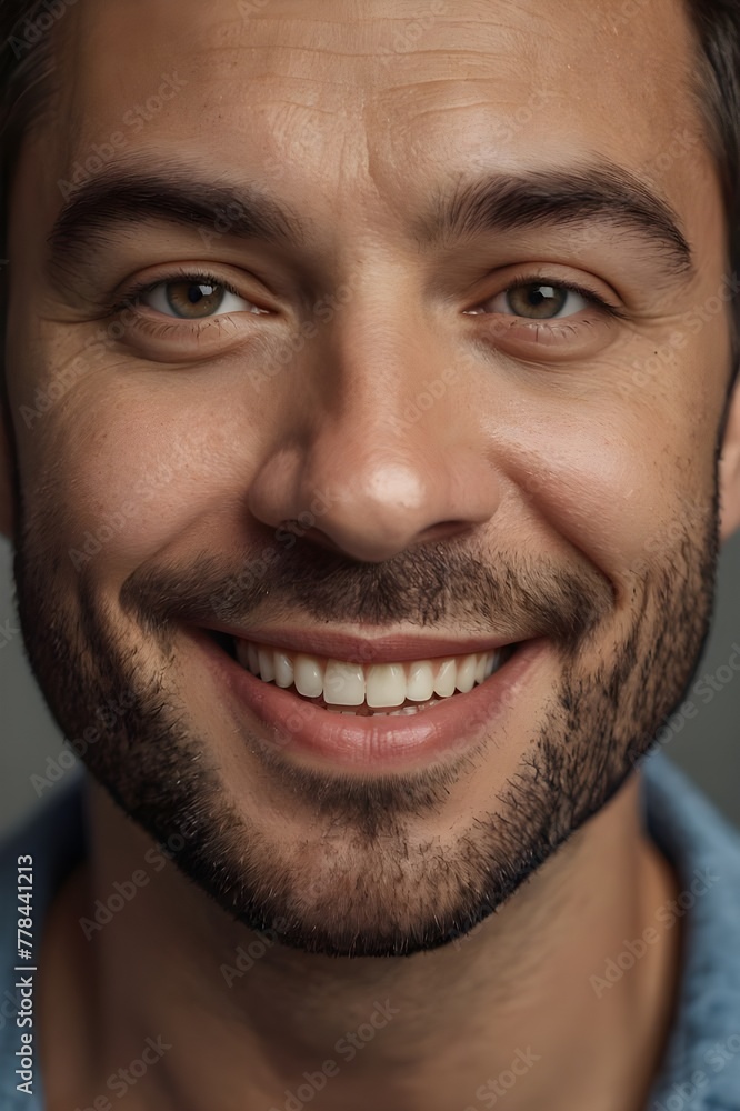 Fototapeta premium Cooperate shot of a man smiling