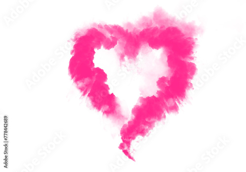 Pink Smoke Bomb Transparent PNG, Heart, Realistic Smoke, Smoke Bomb PNG, Smoke Bomb Photography Element