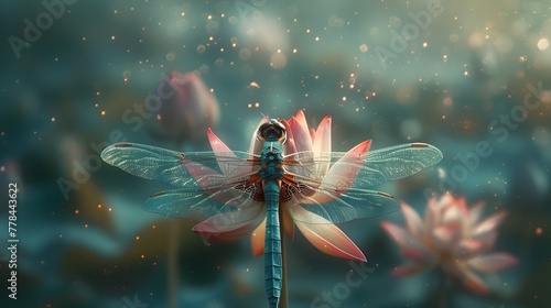Dragonflys Tranquil Moment A Glimpse into the Documentary Essence of Natures Intricate Designs © May's Creations