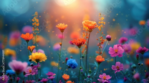 Bunch of Flowers in the Grass