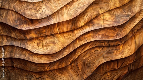 a close up of a wood carving photo